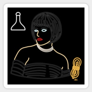 Mrs. White - Neon Portrait Sticker